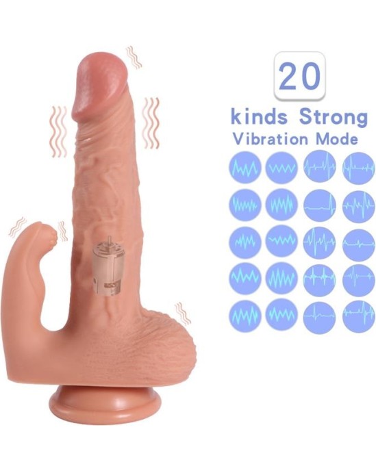Shequ Haydon Dildo with 20 Modes of Vibration and Clitoris Stimulator