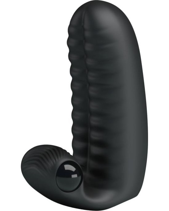 Prettylove Finger Sleeve with vibration Abbott Black