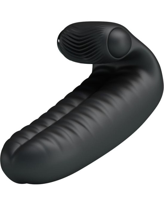 Prettylove Finger Sleeve with vibration Abbott Black