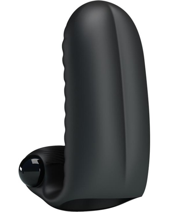 Prettylove Finger Sleeve with vibration Abbott Black