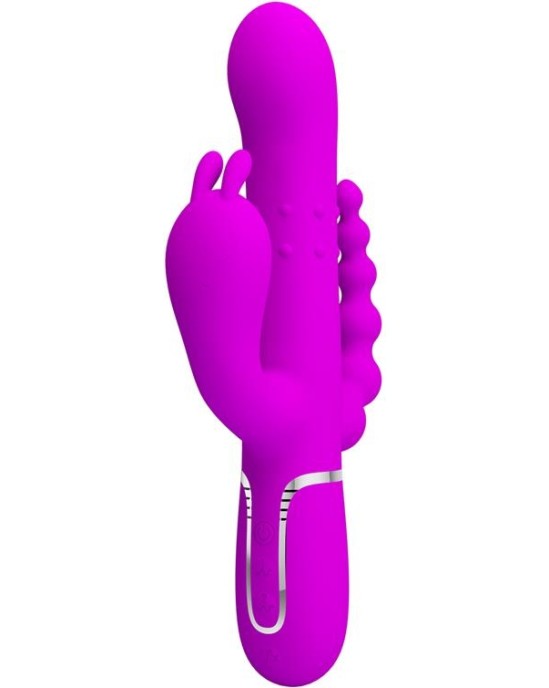 Prettylove Cammy 4 in 1 Vibe with Rotating Balls and Anal Chain