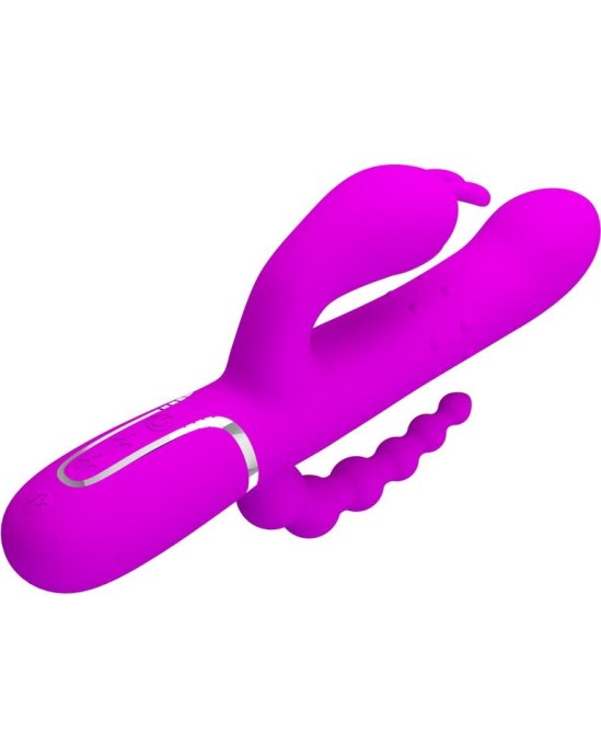 Prettylove Cammy 4 in 1 Vibe with Rotating Balls and Anal Chain