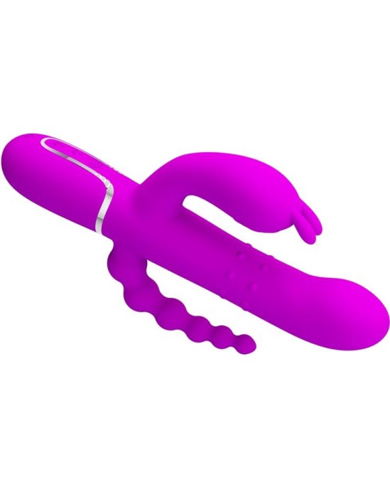 Prettylove Cammy 4 in 1 Vibe with Rotating Balls and Anal Chain