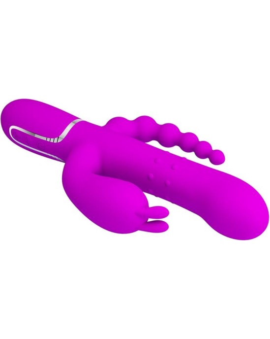 Prettylove Cammy 4 in 1 Vibe with Rotating Balls and Anal Chain