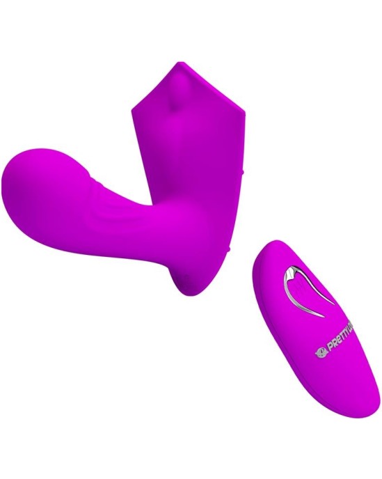 Prettylove Willie Stimulator with Remote Control Pink