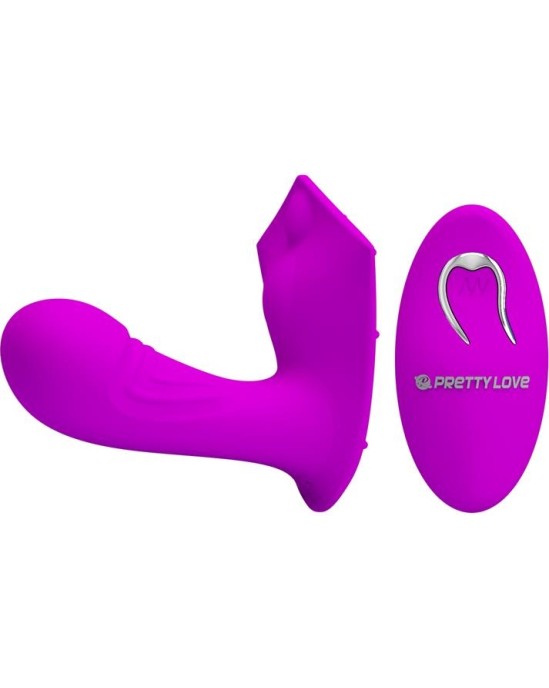 Prettylove Willie Stimulator with Remote Control Pink