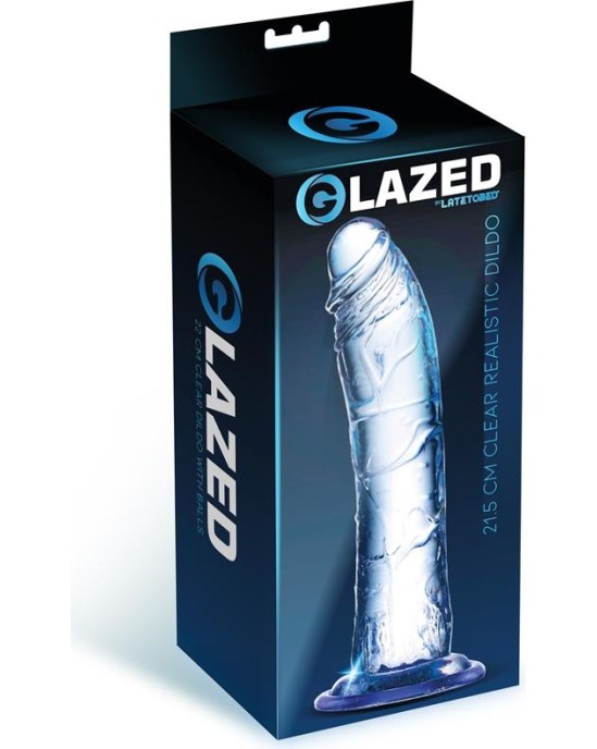Glazed Realistic Dildo Crystal Material 21,5 cm