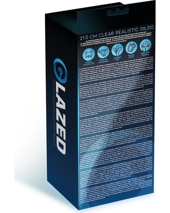 Glazed Realistic Dildo Crystal Material 21,5 cm