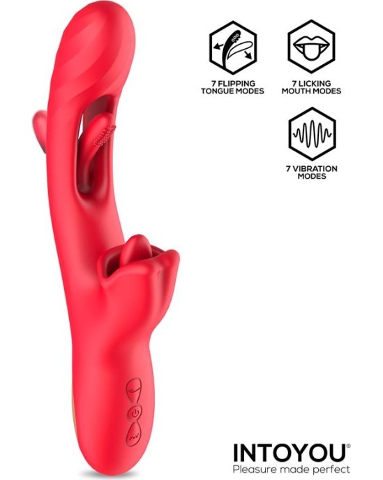 Intoyou Grant Flipping Tongue with 360? Licking Mouth Vibrator