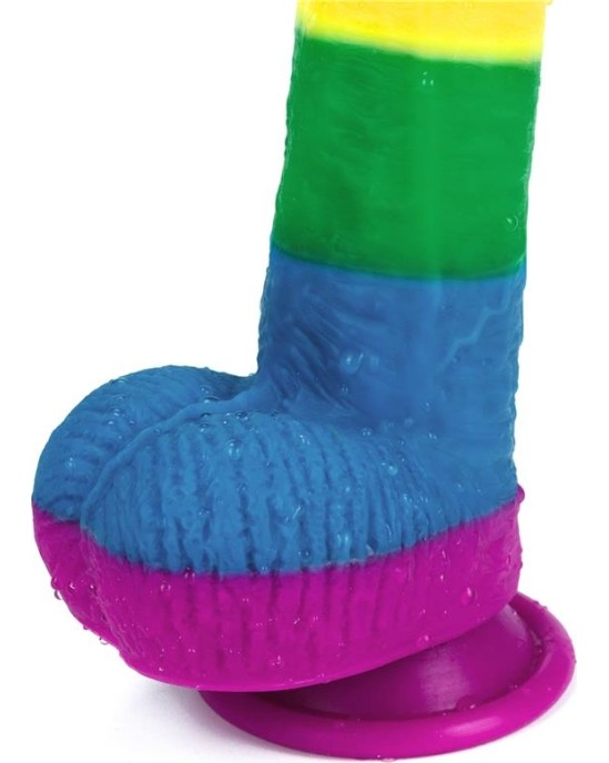 Lovetoy Dildo Prider 9 Liquid Silicone LGBT