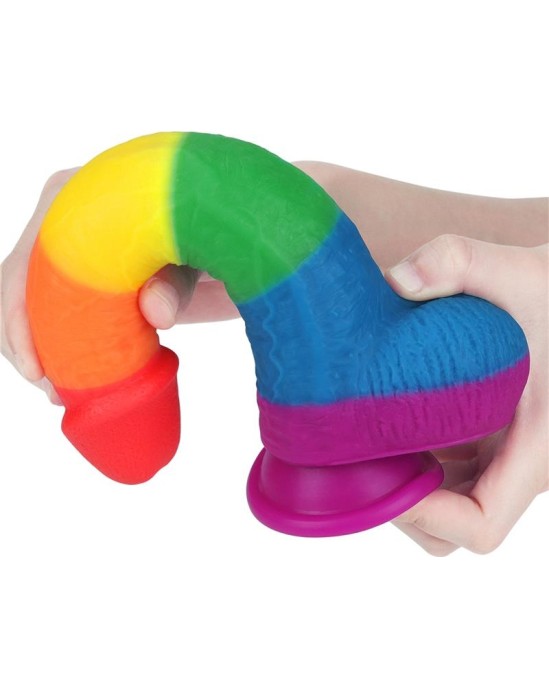 Lovetoy Dildo Prider 9 Liquid Silicone LGBT