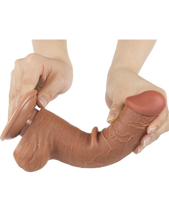 Lovetoy Dildo Sliding Skin 8 Brown