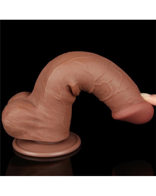 Lovetoy Dildo Sliding Skin 8 Brown