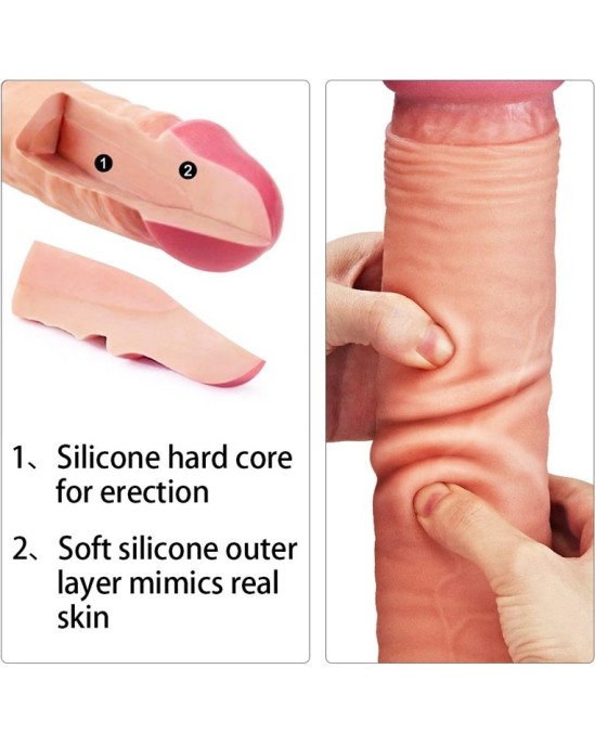 Lovetoy Dildo Nature 12 Dual Layer Flesh