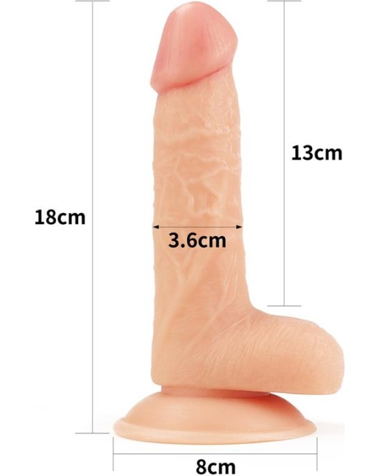 Lovetoy Dildo The Ultra Soft Dude 8 Flesh