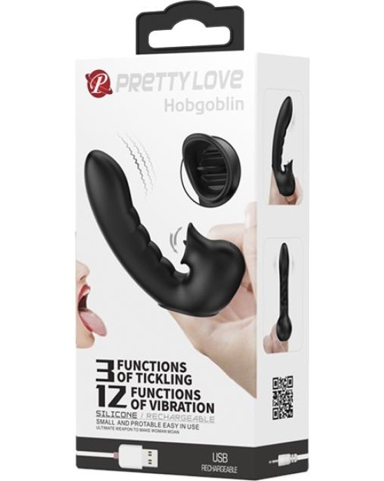 Prettylove Hobgoblin Finger Sleeve Vibration and Stimulating Tongue