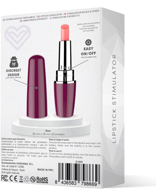 Latetobed Viblips Lipstick Stimulator Purple