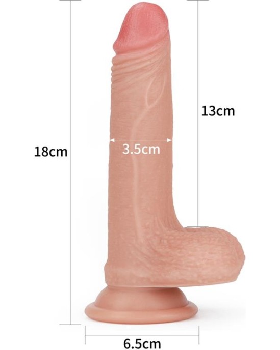 Lovetoy Dildo Nature 7 Liquid Silicone Flesh