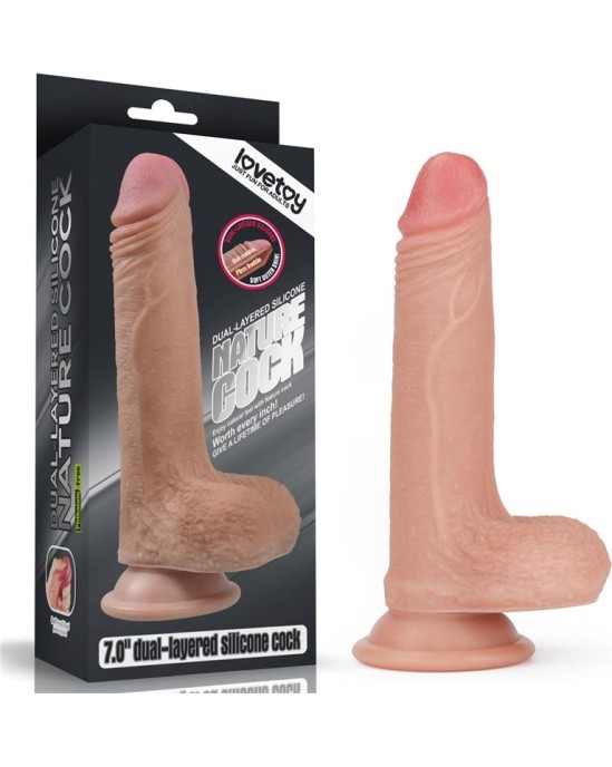 Lovetoy Dildo Nature 7 Liquid Silicone Flesh