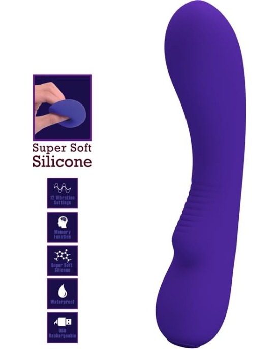 Prettylove Prescott Vibrator USB Silicone Lilac