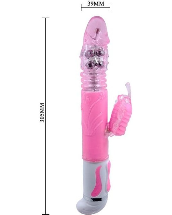 King Cock Loceklis 20.3 cm vibrējošs STIFFY - miesas krāsas