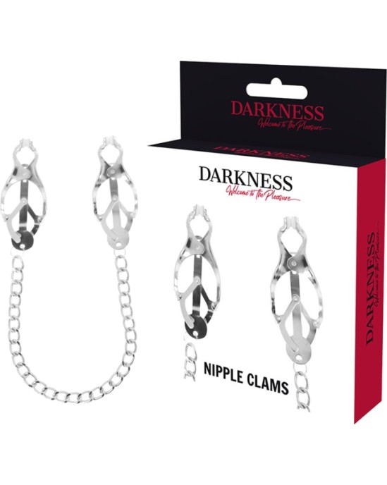 Darkness Bondage DARKNESS - METAL NIPPLE CLAMP WITH CHAIN
