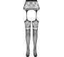 Passion Woman Garter & Stock PASSION - S030 TIGHTS WITH BLACK GARTER ONE SIZE
