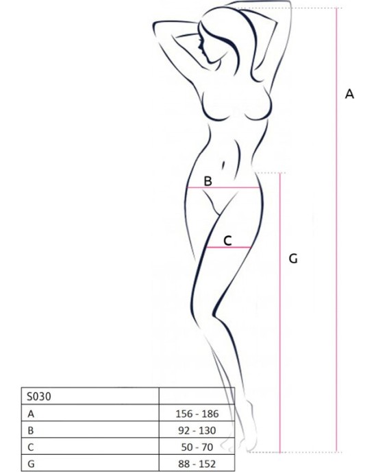 Passion Woman Garter & Stock PASSION - S030 TIGHTS WITH BLACK GARTER ONE SIZE