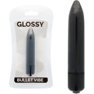 Glossy Stimulējošs vibrators melns