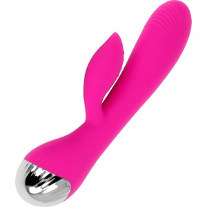 OHMAMA - Uzlādējams vibrators ar klitora stimulātoru 10 VIBRĀCIJAS REŽĪMI 19 CM