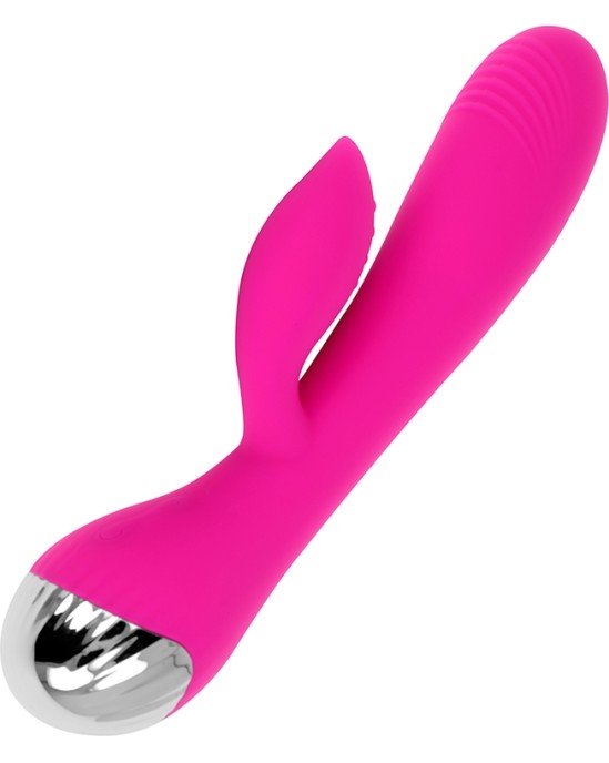 OHMAMA - Uzlādējams vibrators ar klitora stimulātoru 10 VIBRĀCIJAS REŽĪMI 19 CM