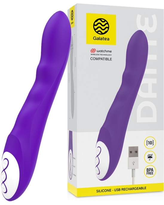 Galatea DANTE LILAC VIBRATOR COMPATIBLE WITH WATCHME WIRELESS TECHNOLOGY