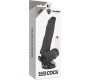 Basecock Reālistisks vibrators ar pulti melns 21 CM