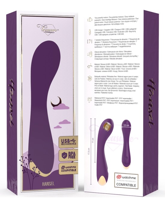 Treasure HANSEL G-SPOT VIBRATOR WATCHME WIRELESS TECHNOLOGY COMPATIBLE