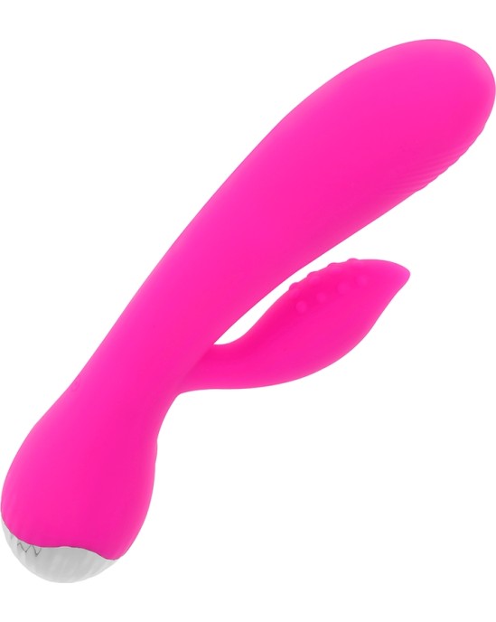 OHMAMA - Uzlādējams vibrators ar klitora stimulātoru 10 VIBRĀCIJAS REŽĪMI 19 CM