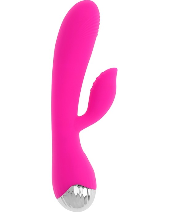 OHMAMA - Uzlādējams vibrators ar klitora stimulātoru 10 VIBRĀCIJAS REŽĪMI 19 CM