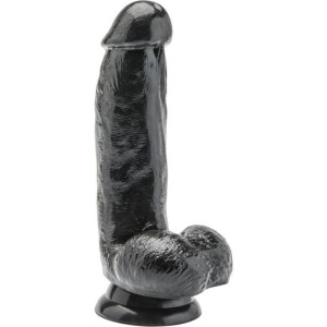 Get Real Dildo ar sēkliniekiem 12 CM melns