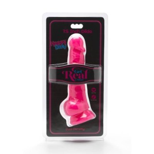 Get Real HAPPY DICKS 19 CM WITH BALLS rozā