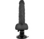 Basecock Reālistisks vibrators ar pulti melns 21 CM