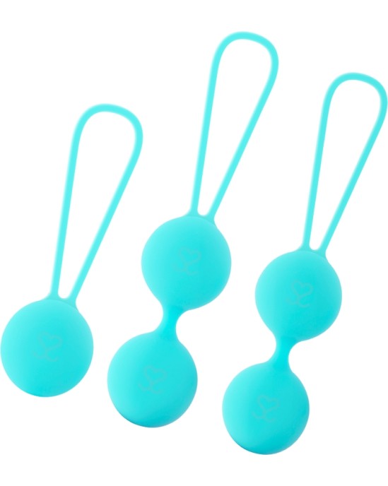 Moressa Silikona vaginālās bumbiņas komplekts tirkīza