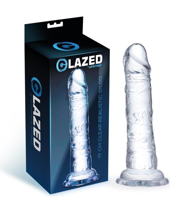 Glazed Realistic Dildo Crystal Material 19 cm