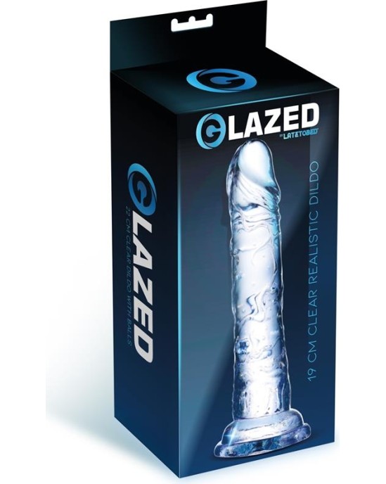 Glazed Realistic Dildo Crystal Material 19 cm