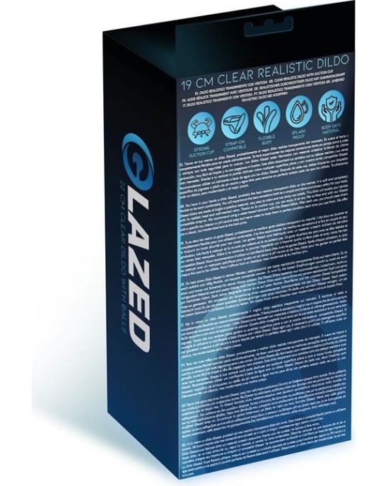 Glazed Realistic Dildo Crystal Material 19 cm