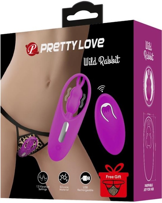 Prettylove Wild Rabbit Panty Stimulator Remote Control