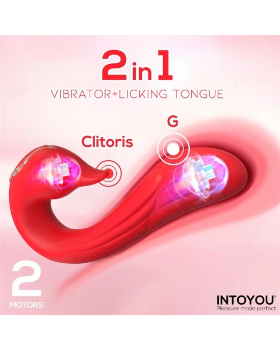 Intoyou Swana Vibrator Licking Tongue with Angle Adjustable