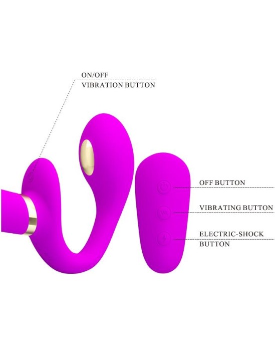 Prettylove Thunderbird Couples Vibe Strapless with Remote Control