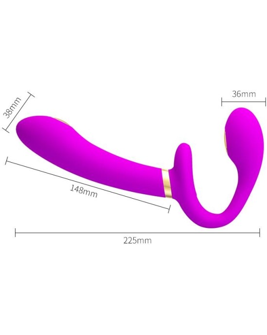 Prettylove Thunderbird Couples Vibe Strapless with Remote Control