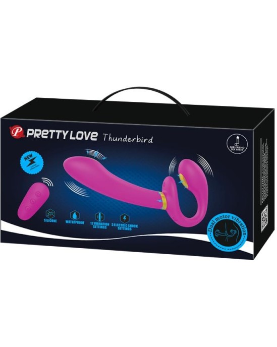 Prettylove Thunderbird Couples Vibe Strapless with Remote Control