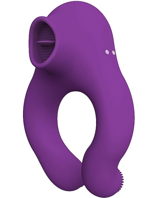 Action Fenda Vibrating Ring with Licking Tongue and Remote Control 3 Motors Magnetic USB