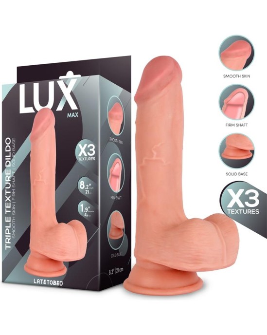LUX Max Triple Density Dildo with Balls 8.2